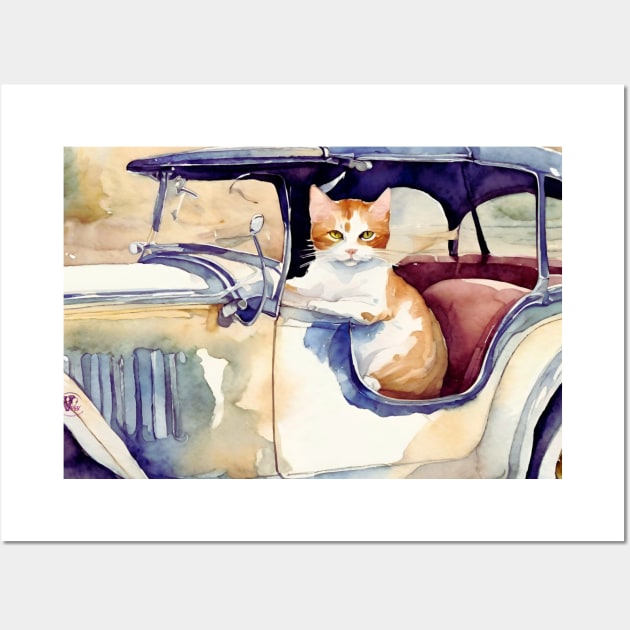 Cat Driver Wall Art by Viper Unconvetional Concept